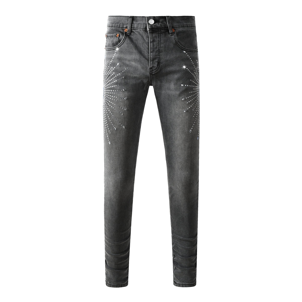 Purple Brand Crystal Diamond Jeans #9123
