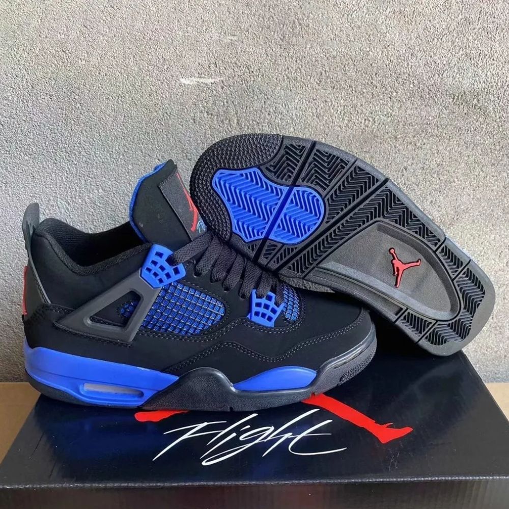 Air Jordan 4 Black Deep Royal Blue
